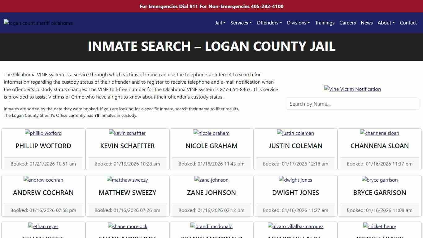 Inmate Search Logan County Sheriff's Office